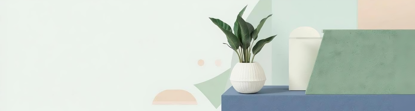 Calm sage landscape banner